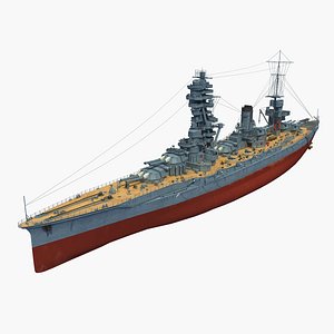 fuso battleship japanese 3D model