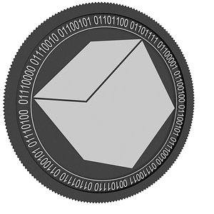 3D sugarchain black coin model