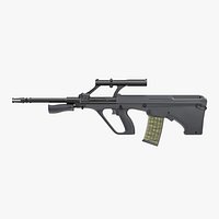 AUG Steyr A1 Bullpup NATO Assault Rifle 3D Model