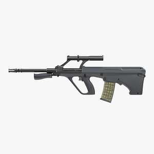 AUG Steyr A1 Bullpup NATO Assault Rifle 3D Model