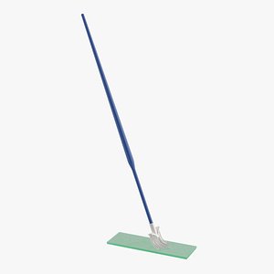 Broom-Style Cervical Brush on Glass Slide Blue model