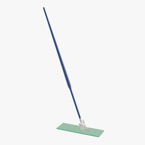 Broom-Style Cervical Brush on Glass Slide Blue