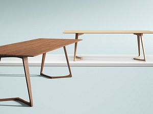 3D model Twist Rectangular Dining Table 240