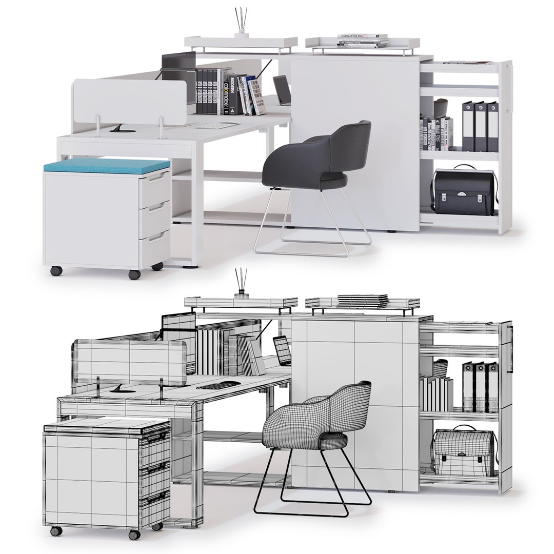 Office Workspace Las Model - TurboSquid 1444680