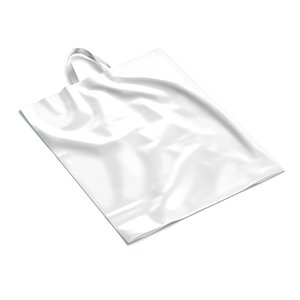 Loop handle plastic bag