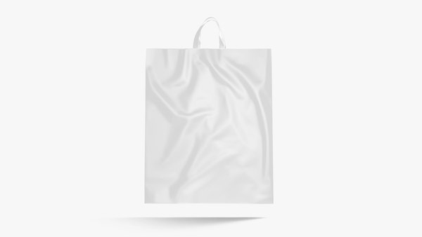 Black Loop Handle Plastic Bag - 3D Model by rebrandy