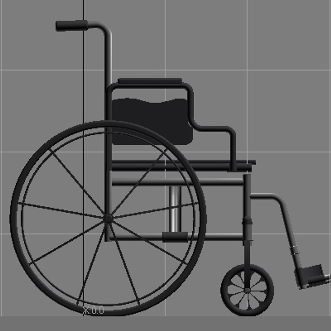 medical wheelchair 3d model