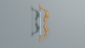 Stylized Primitive Bone Bow - Low Poly PBR