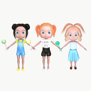 3D Pack Little  Girl