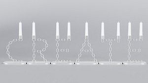 Create Silver Candleholder 3D Model True Renders UV 4K PBR Textures