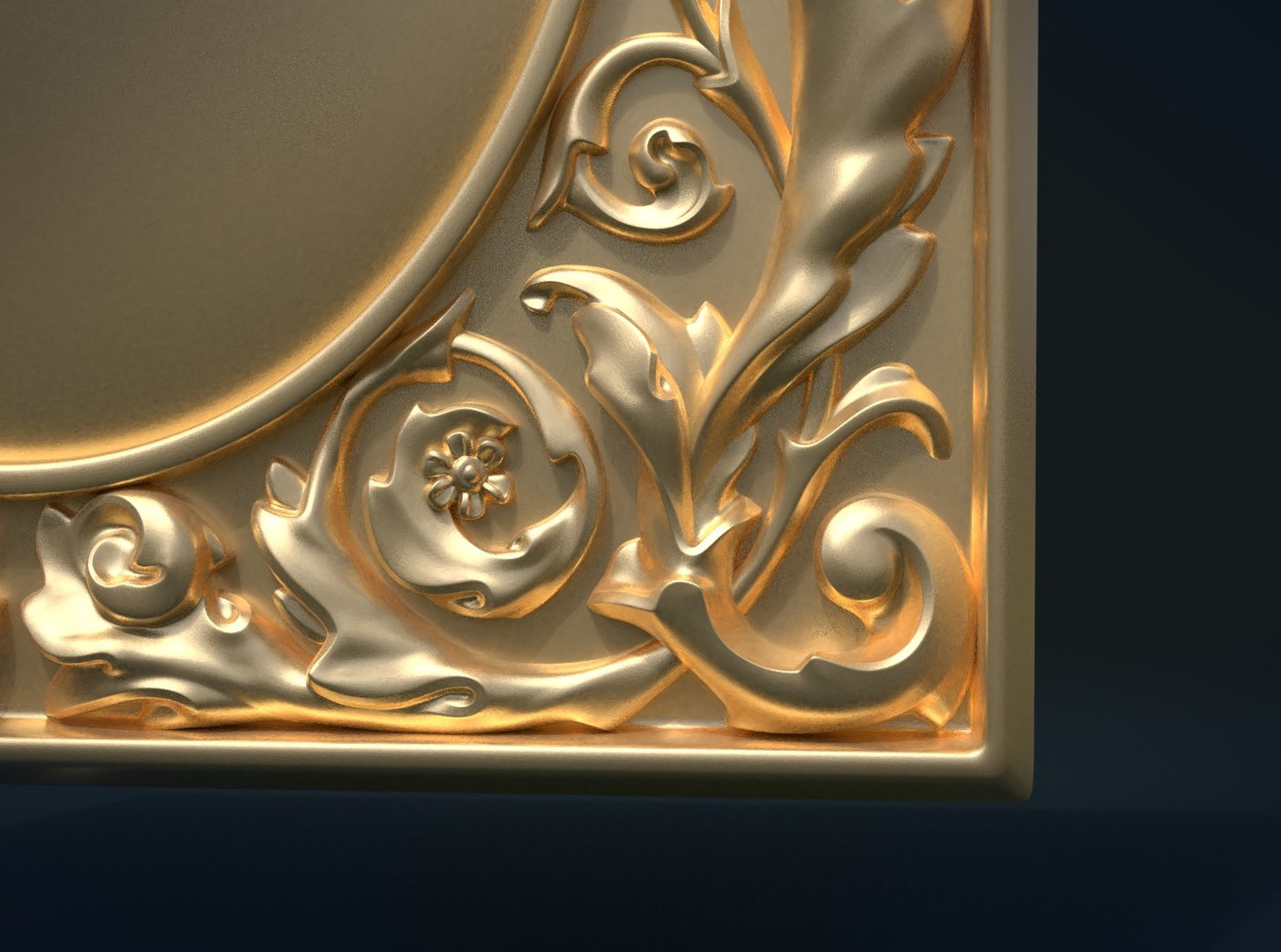 3D baroque panel - TurboSquid 1291837