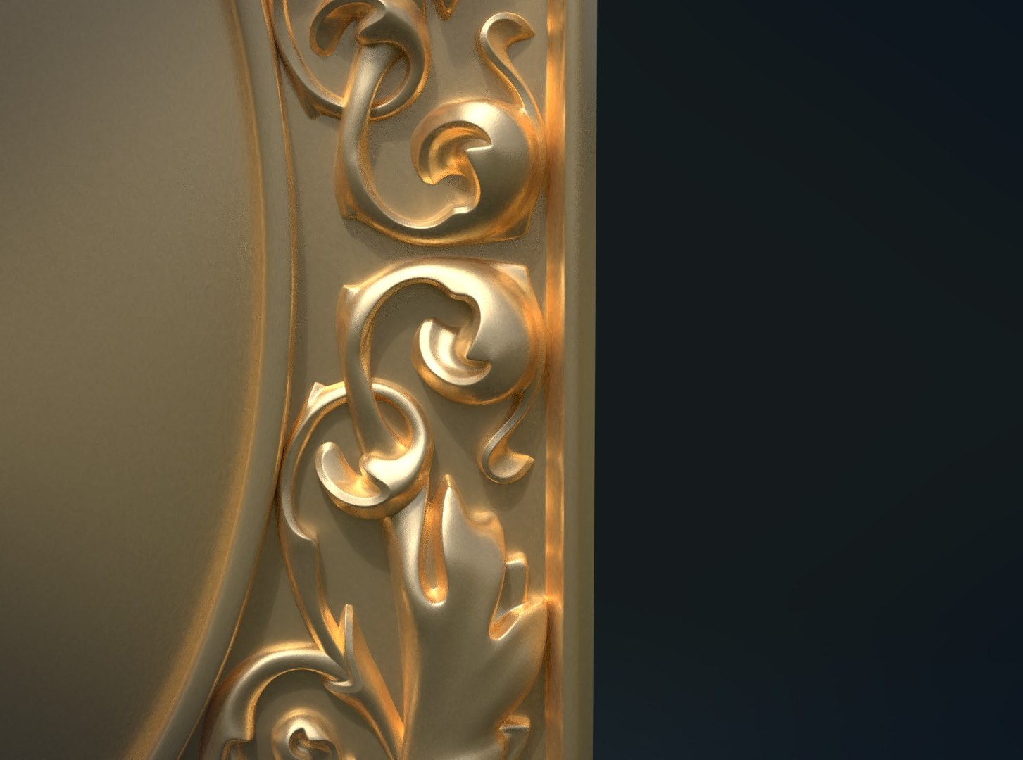 3D baroque panel - TurboSquid 1291837