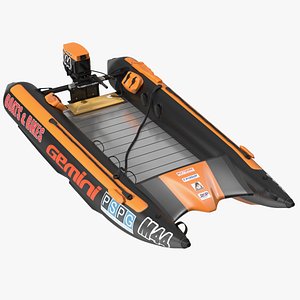 Racing Boat Gemini Zapcat F1 with Engine Orange