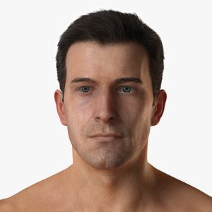 male character realistic hair 3d max