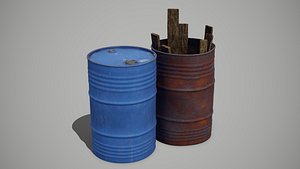 3D model oil barrel