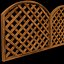 Wood garden fences