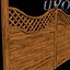 Wood garden fences