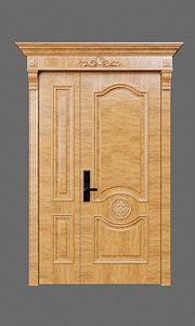 3D model classic door 01