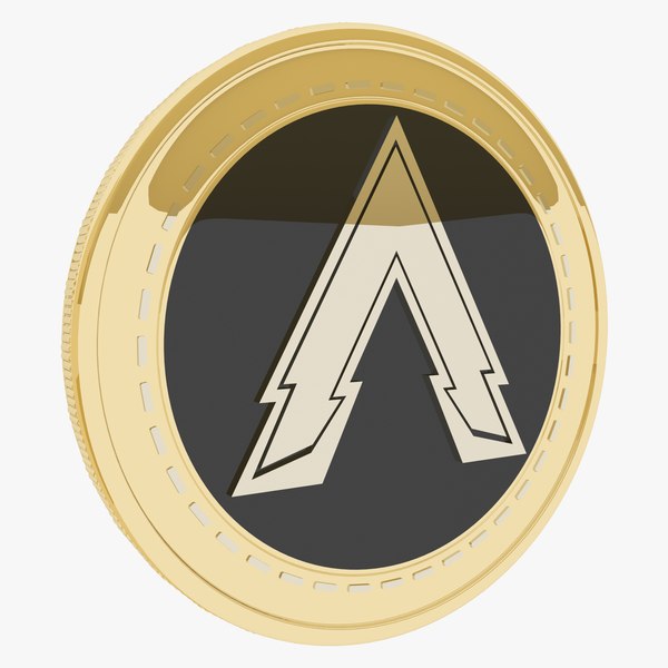 3D AceD Cryptocurrency Gold Coin model