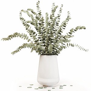 eucalyptus 3 vase decor model