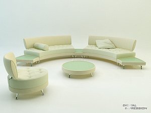 Photorealistic sofa set MUTABILIS