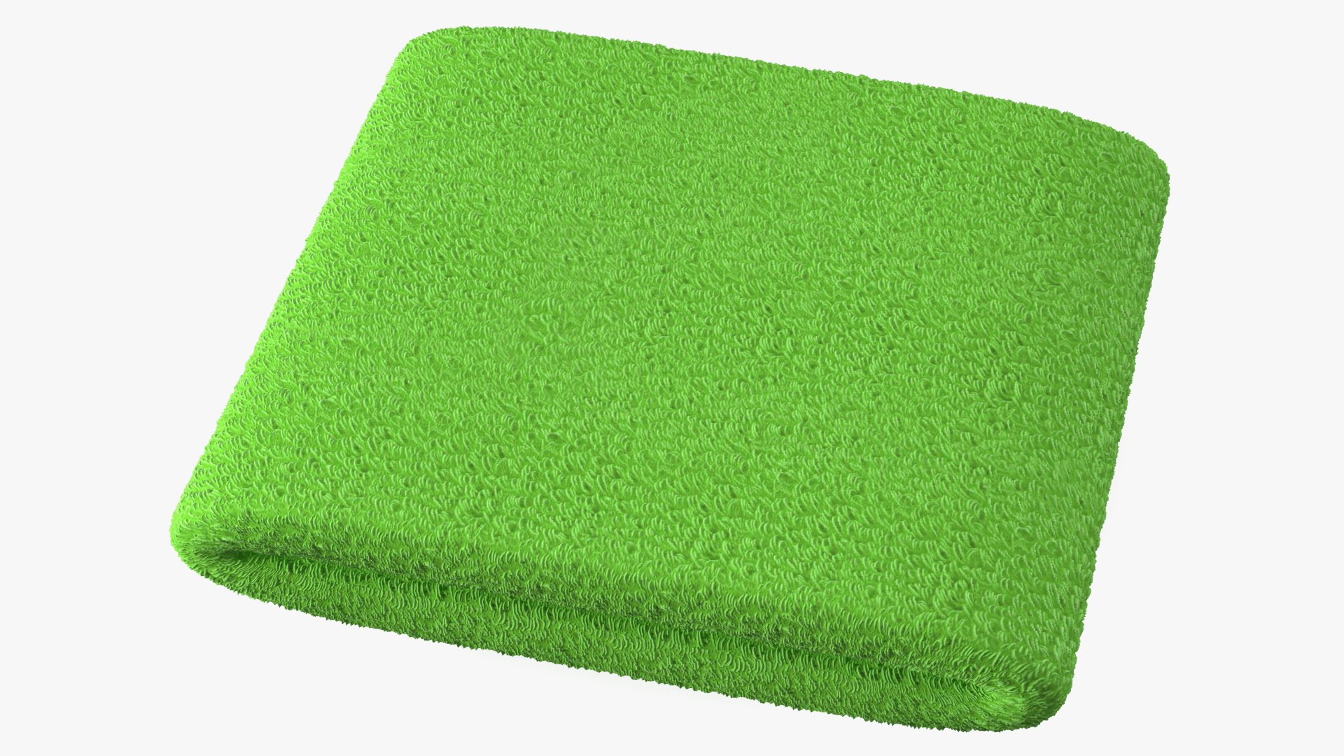 Sport Wristband Folded Green 3D model preview