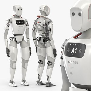 3D Apollo A1 Humanoid Service Robot White
