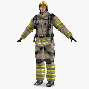 3d model firefighter simulation
