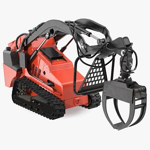 Mini Skid Steer with Grapple Rigged