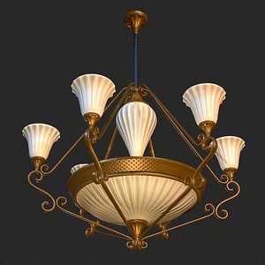 3D vintage chandelier pbr ready model