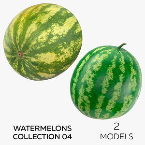 3D Watermelons Collection 04 - 2 models