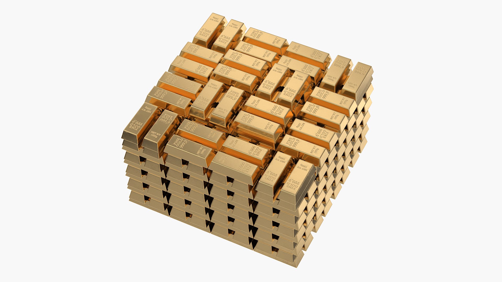 Gold Bar Big Stack 3D model https://p.turbosquid.com/ts-thumb/ve/FZHkSU/CM/r1bigstack/png/1725658563/1920x1080/fit_q87/d455c24196b694afb34eac20a706d91006ddc2a5/r1bigstack.jpg