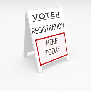 voting sign board 3D