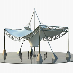 Futuristic Tensile Pavilion 13