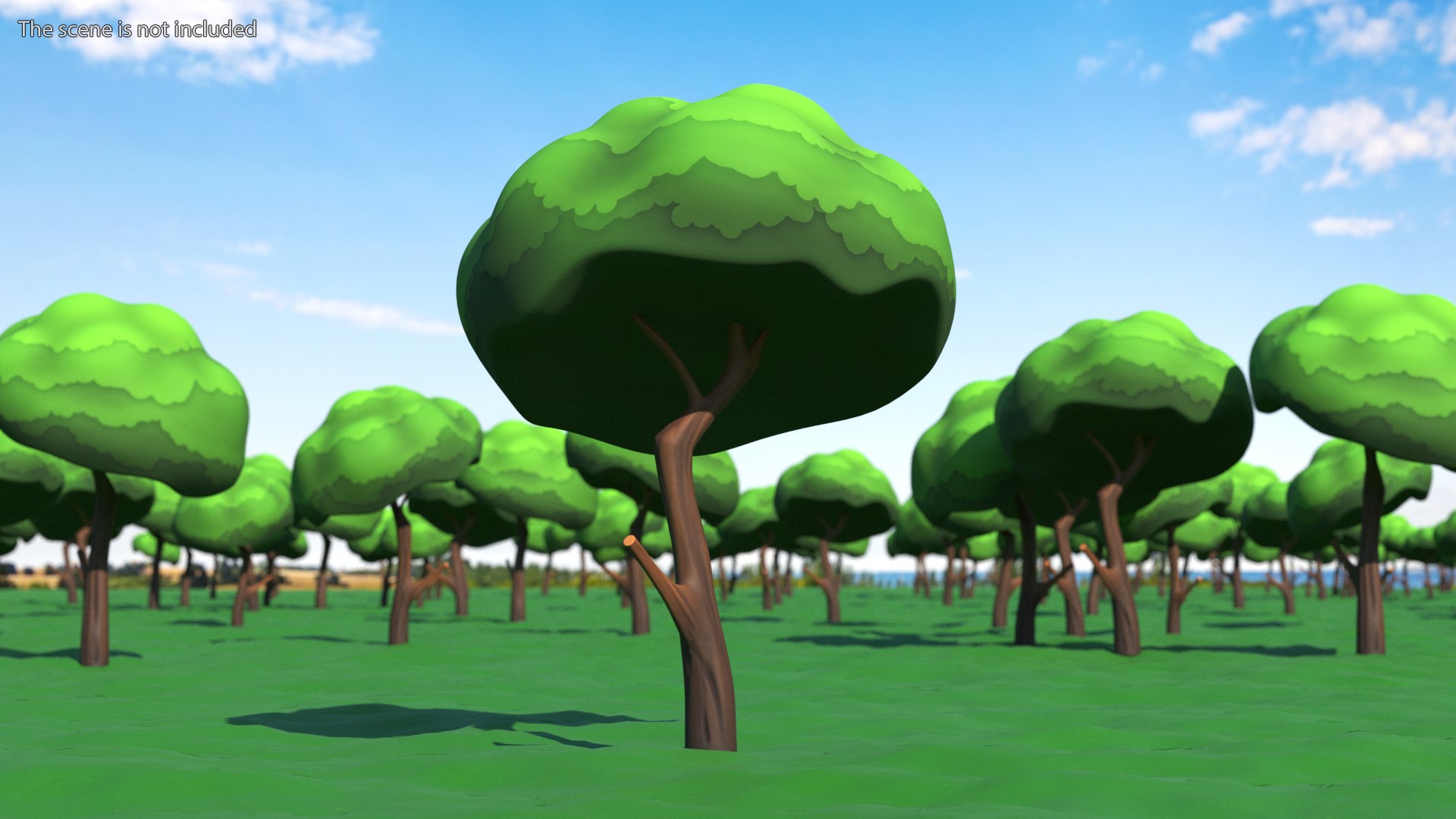 3D Model Small Cartoon Tree Crooked Handpaint Texture - TurboSquid 2169165