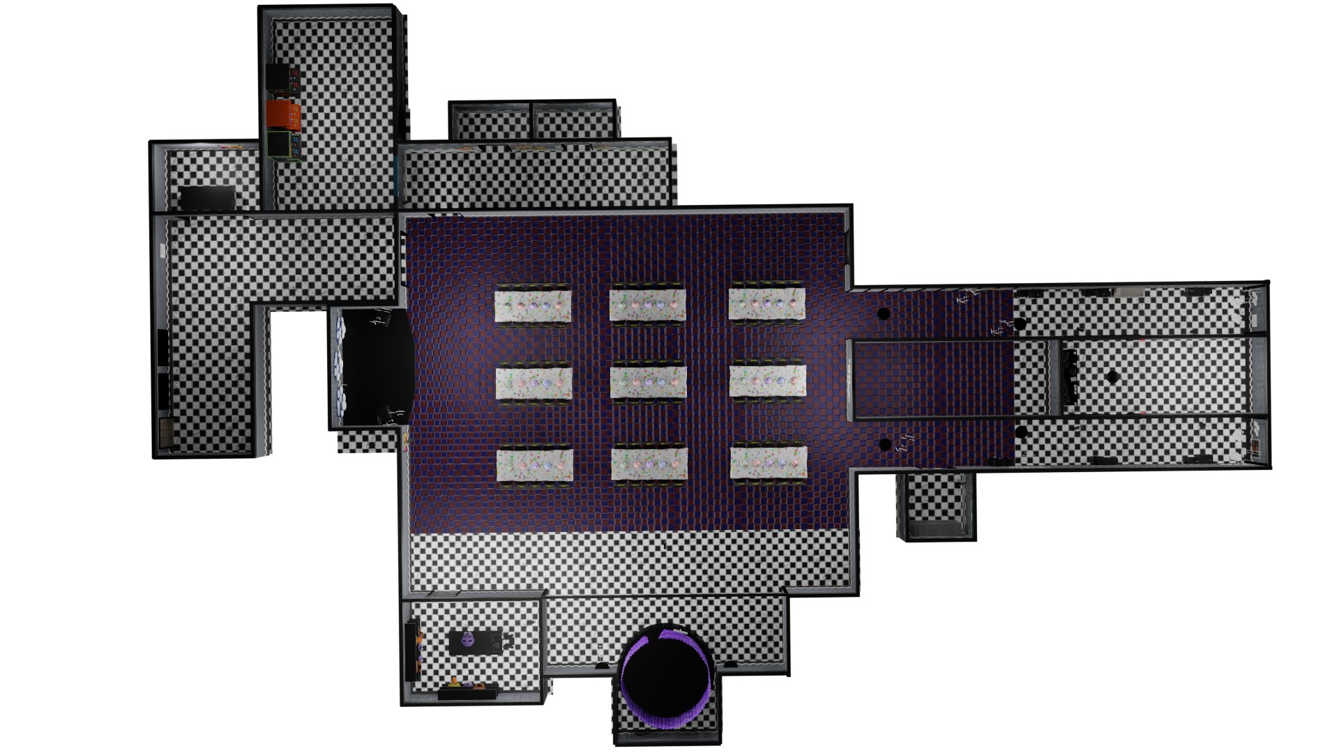 Fnaf 1 Map Complete Model TurboSquid 1831780