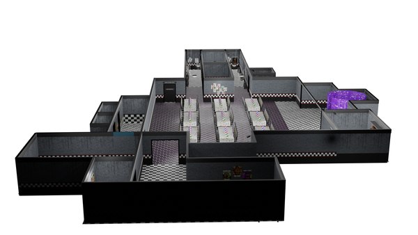 Mapa Fnaf 1 completo Modelo 3D - TurboSquid 1831780