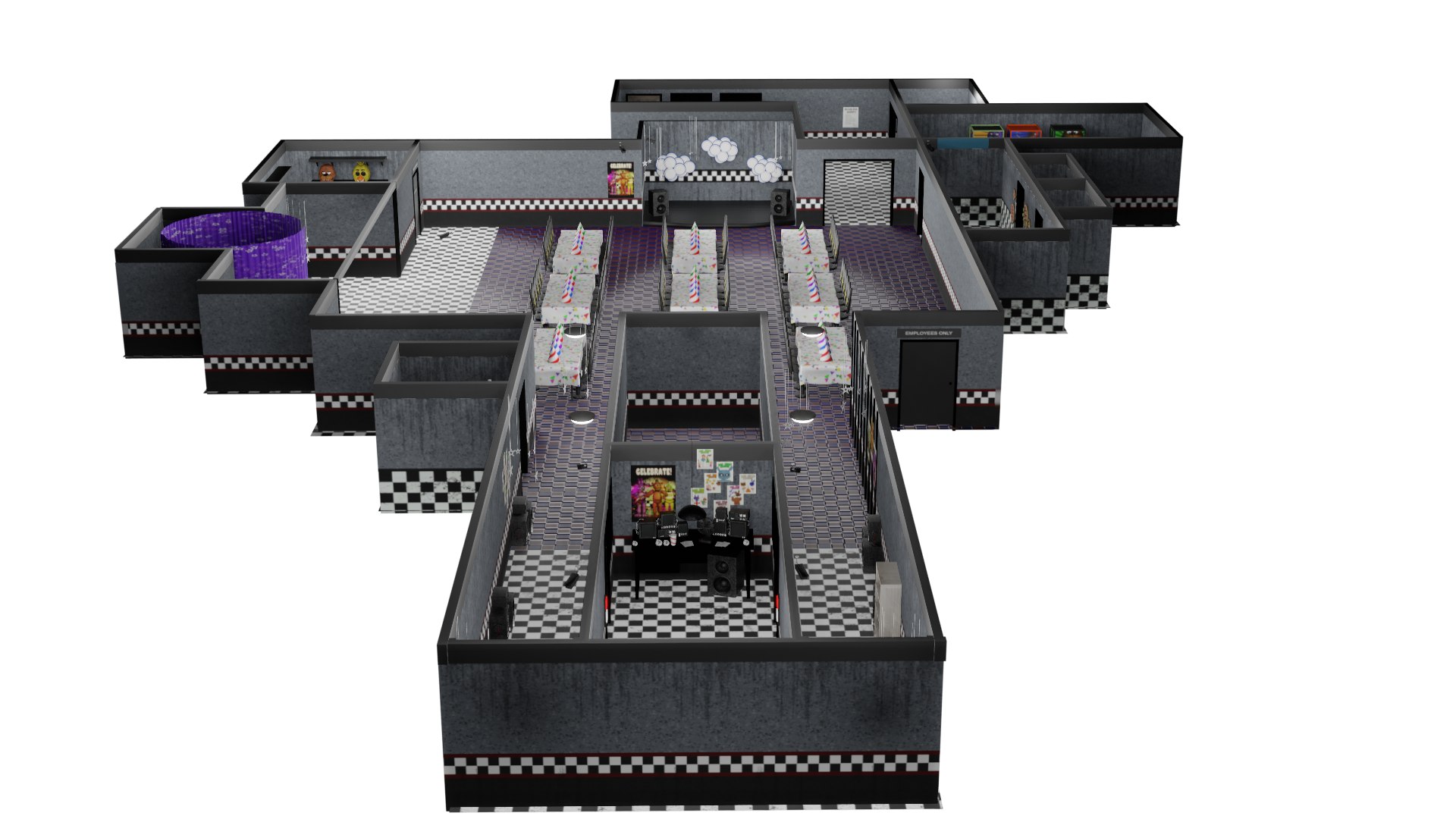 FNAF 1 Map Transparent (Resource) : r/fivenightsatfreddys