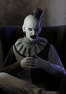 3D Creepy clown model