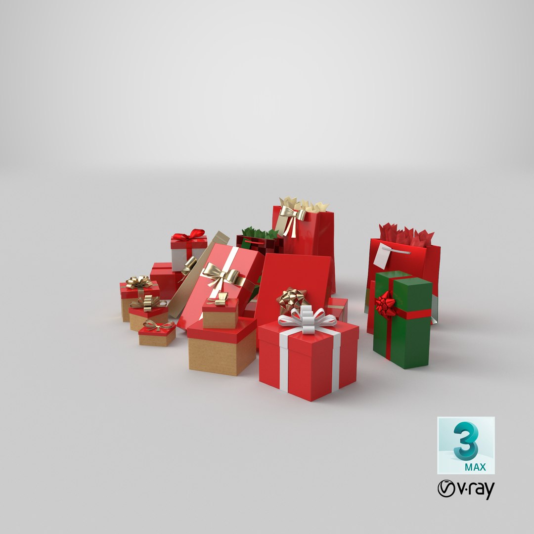 Christmas Gifts 3D Model - TurboSquid 1337686