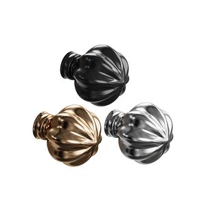 3D Cabinet Knob Wrought Iron Mission