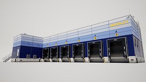 Industrial Warehouse Building 3D model