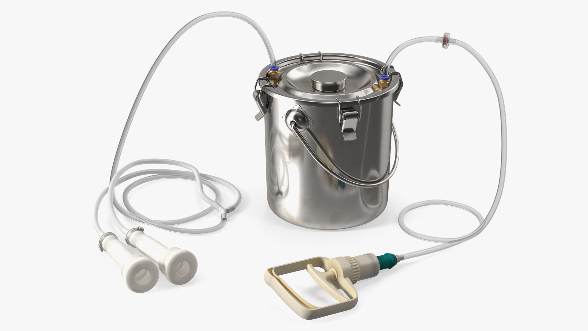Portable Hand Operated Milking Machine Folded 3D model preview