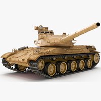 Amx-30 French Army Main Battle Tank Rigged for Maya