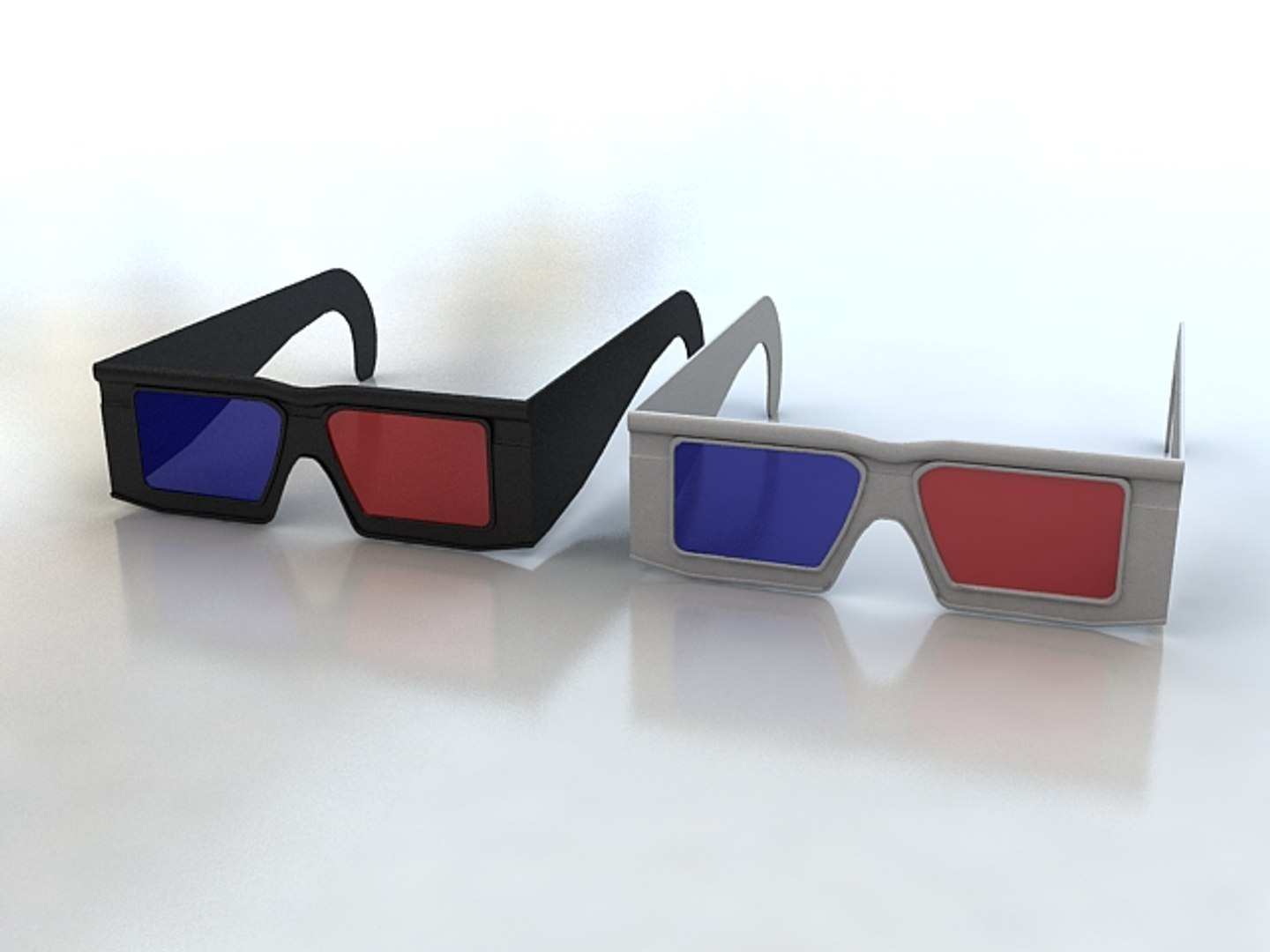 Glasses Red Blue 3ds