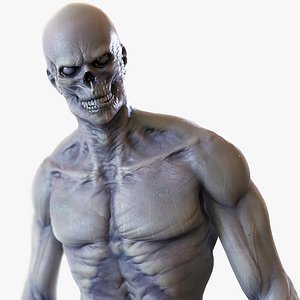 rigged zombie mutant 3D model