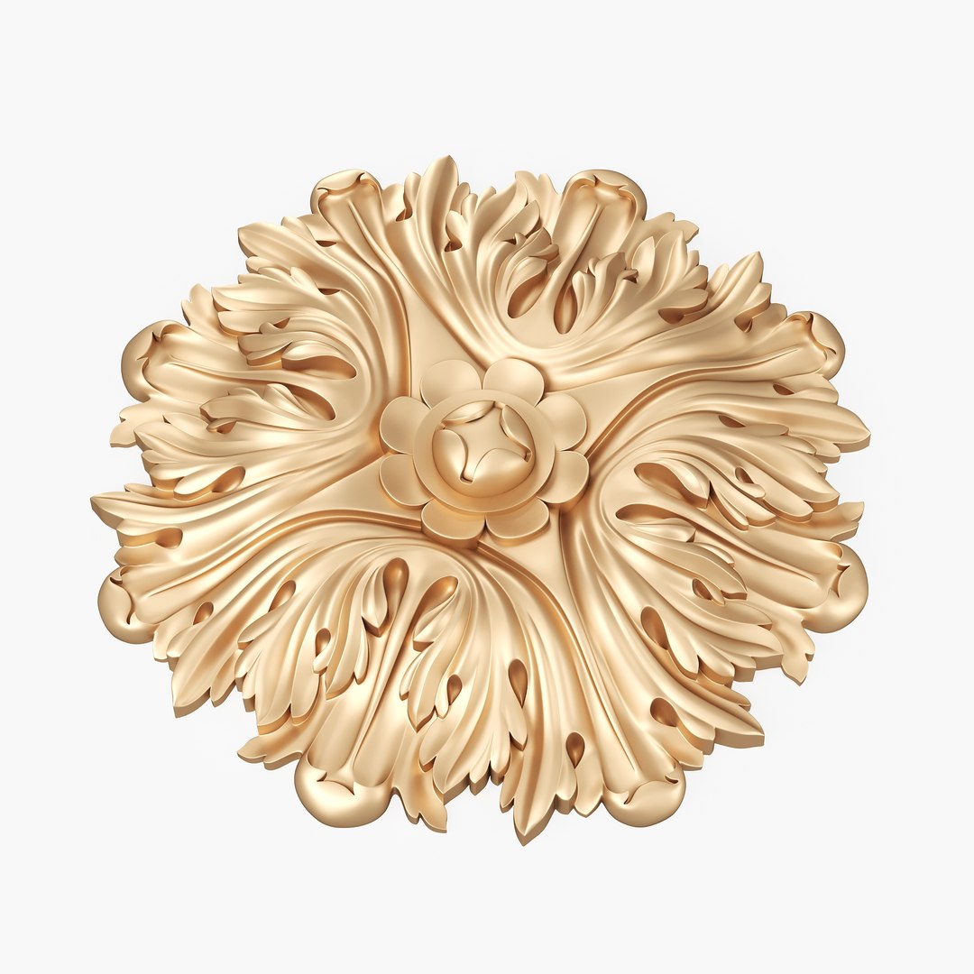 3D Carved Rosette - TurboSquid 1880246