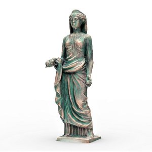 3D ancient female statue model