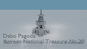 3D treasures pagoda model