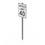 Señal de tráfico con límite de velocidad 40